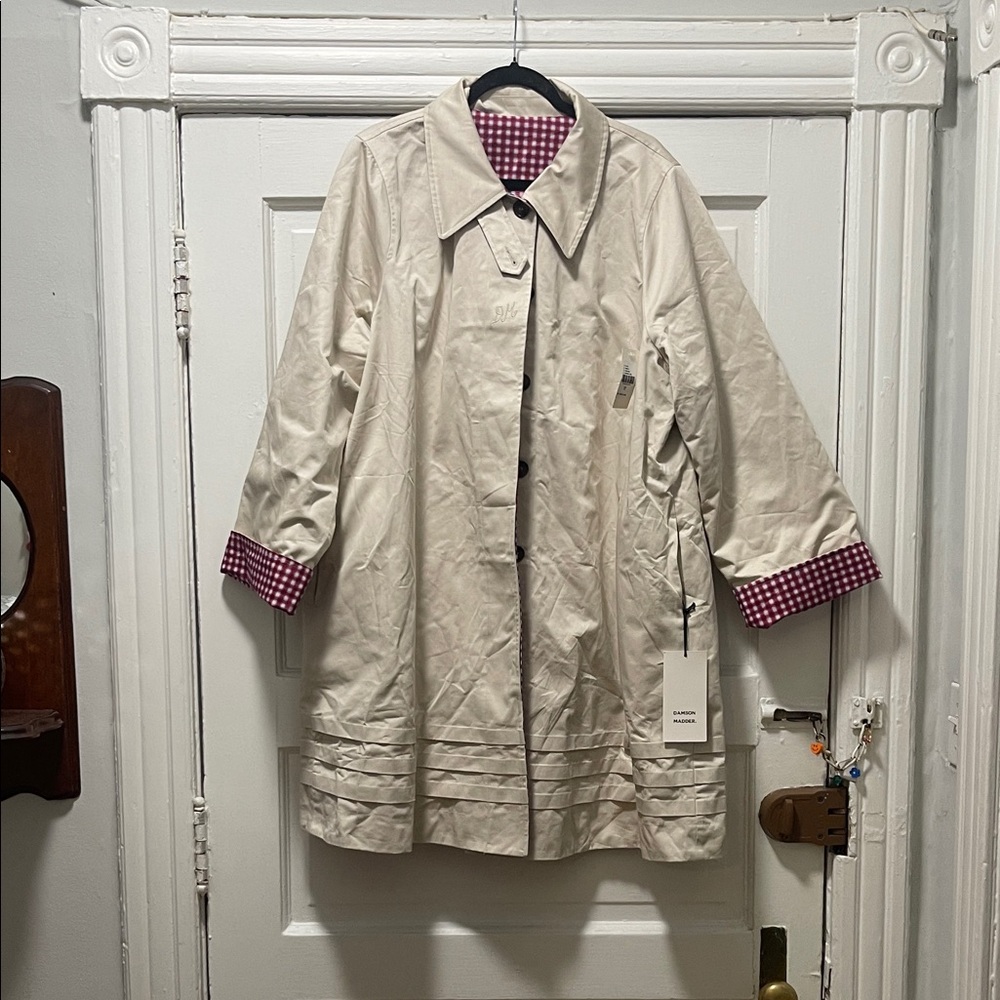 Damson Madder Mercedes Bow Reversible Trench Coat
